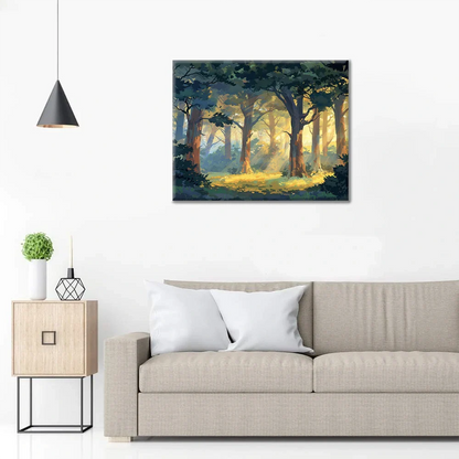 Sunlit Forest - Paint by Numbers