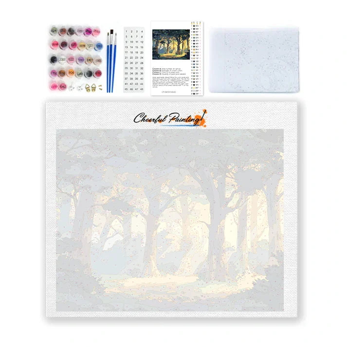 Sunlit Forest - Paint by Numbers