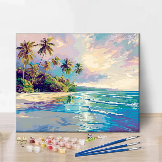 Tropical Beach - Paint by Numbers