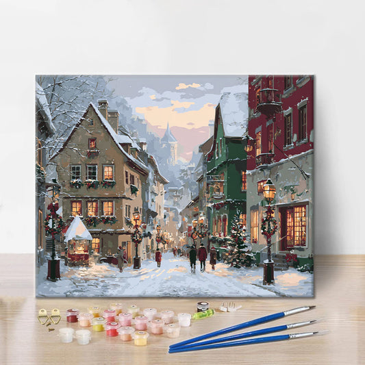 Christmas Streets - Paint by Numbers