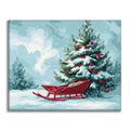 Christmas Tree and Sled - Paint by Numbers