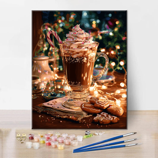 Hot Chocolate in Winter - Paint by Numbers