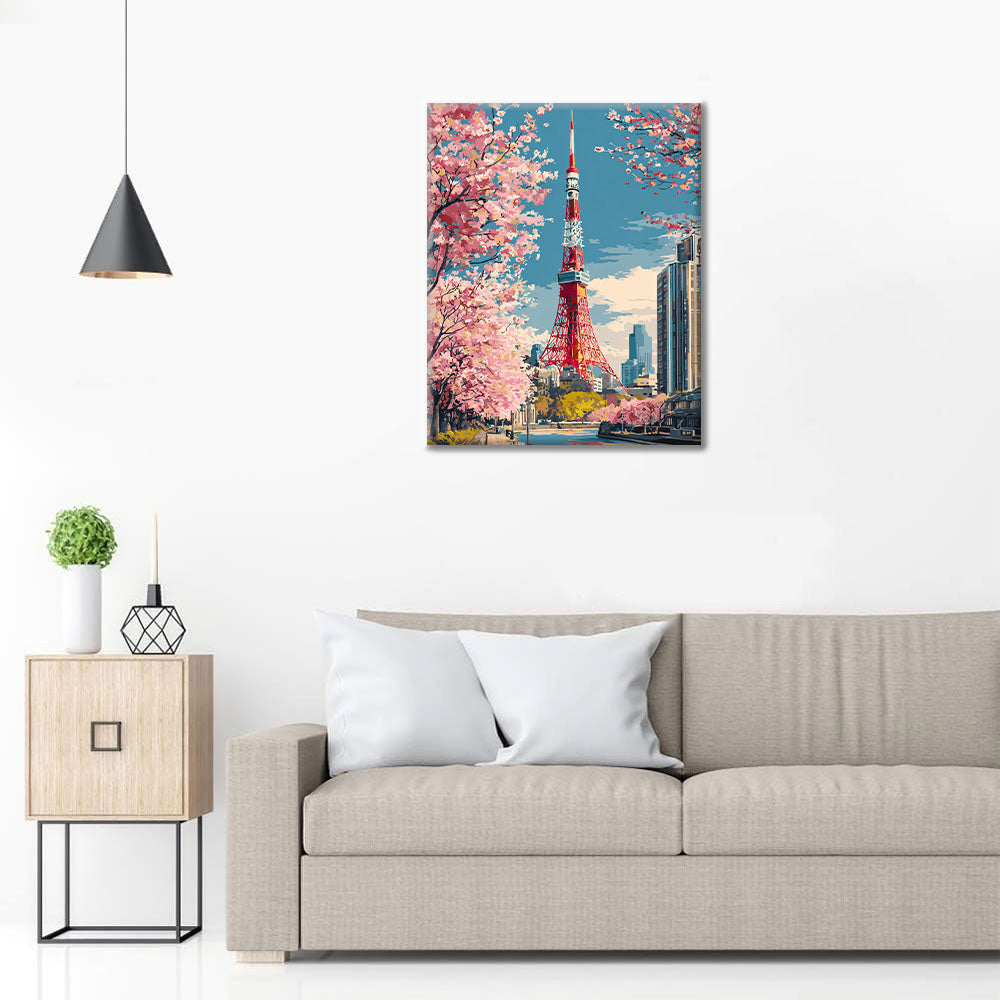 Tokyo Tower - Paint by Numbers