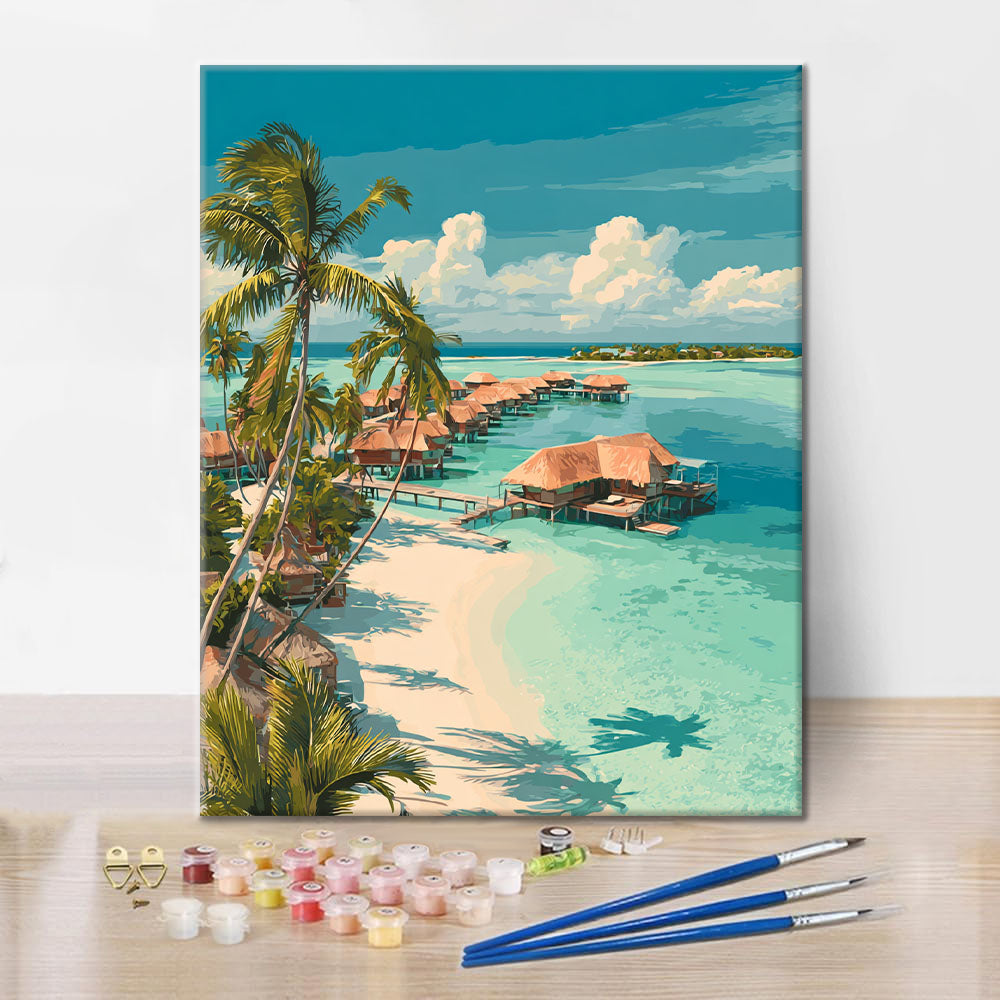 Tropical Serenity - Paint by Numbers