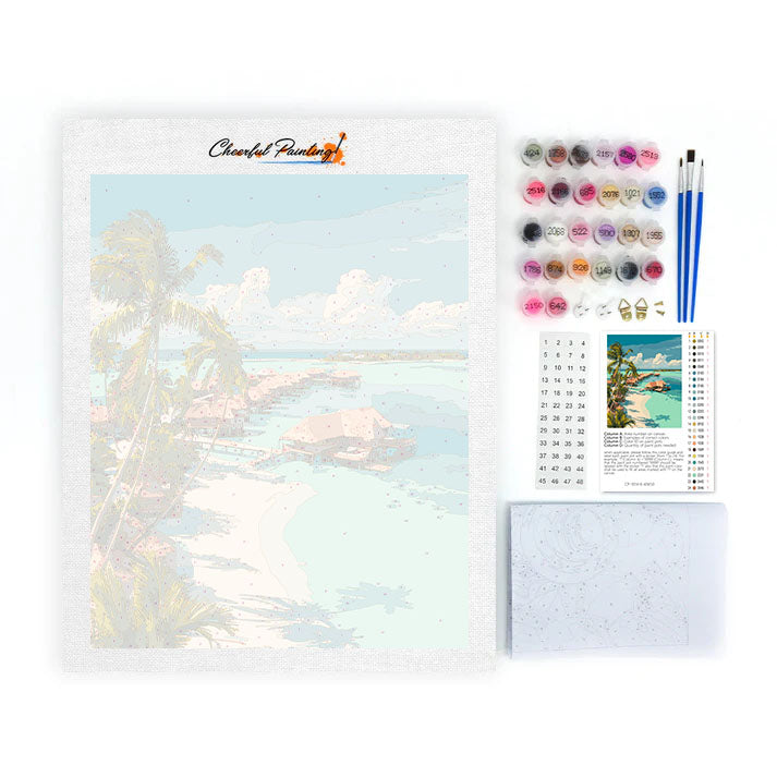 Tropical Serenity - Paint by Numbers