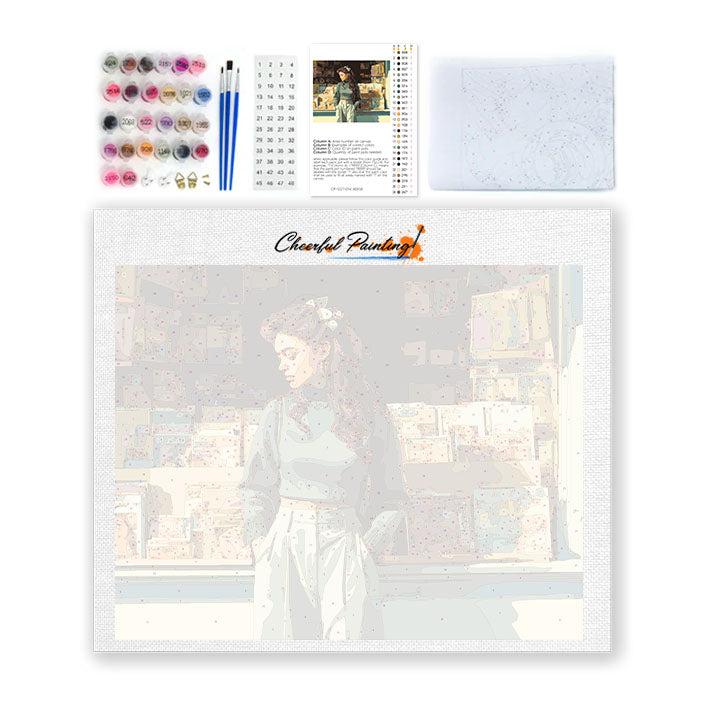 Bookshop Window - Paint by Numbers