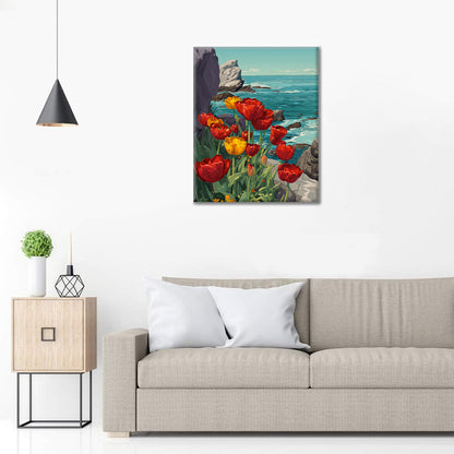 Coastal Tulips - Paint by Numbers