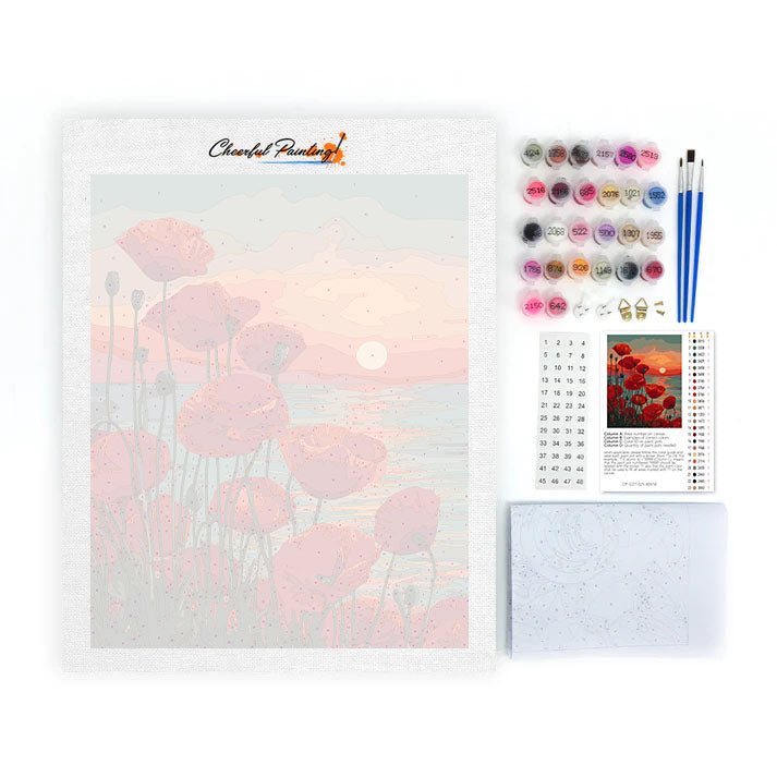 Crimson Dusk - Paint by Numbers