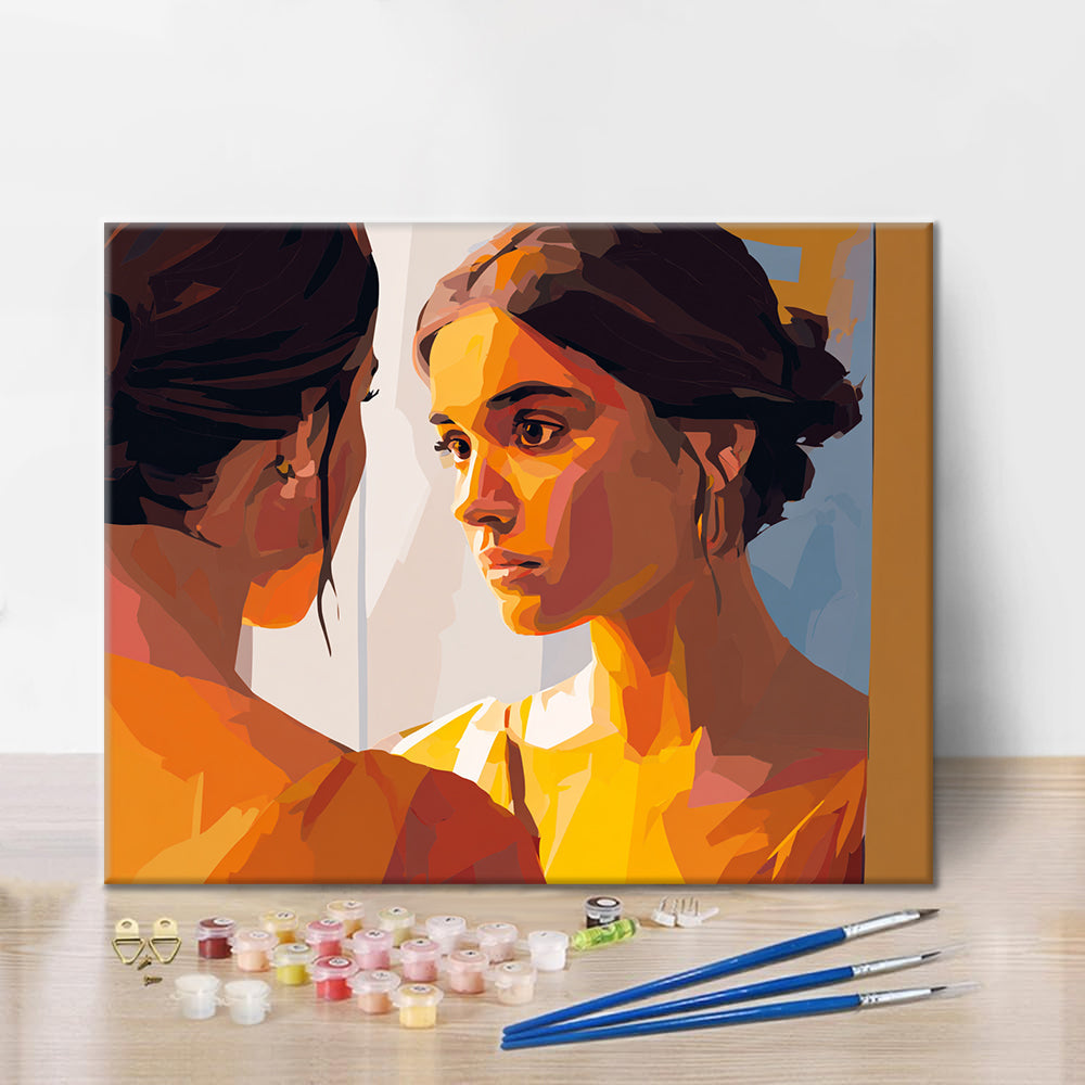 Reflected Face - Paint by Numbers