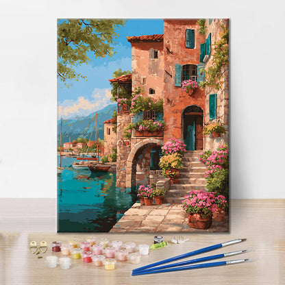 Seaside town - Paint by Numbers