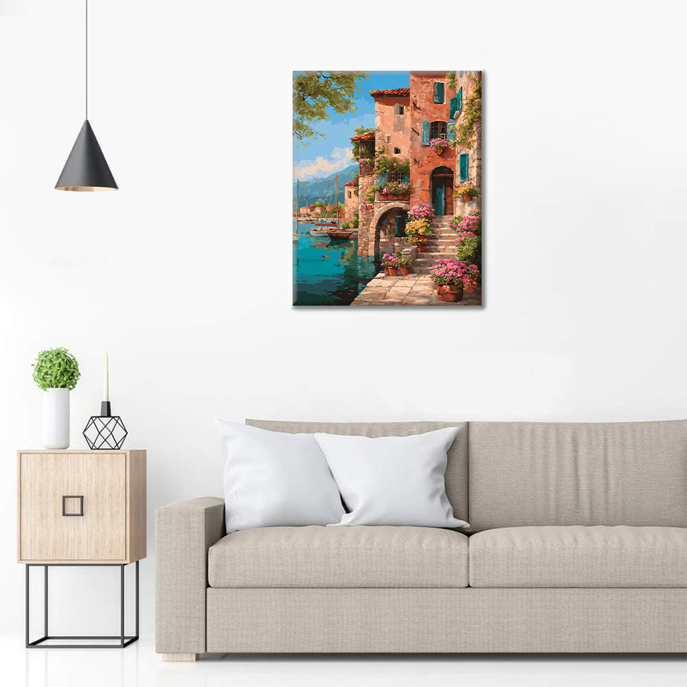 Seaside town - Paint by Numbers