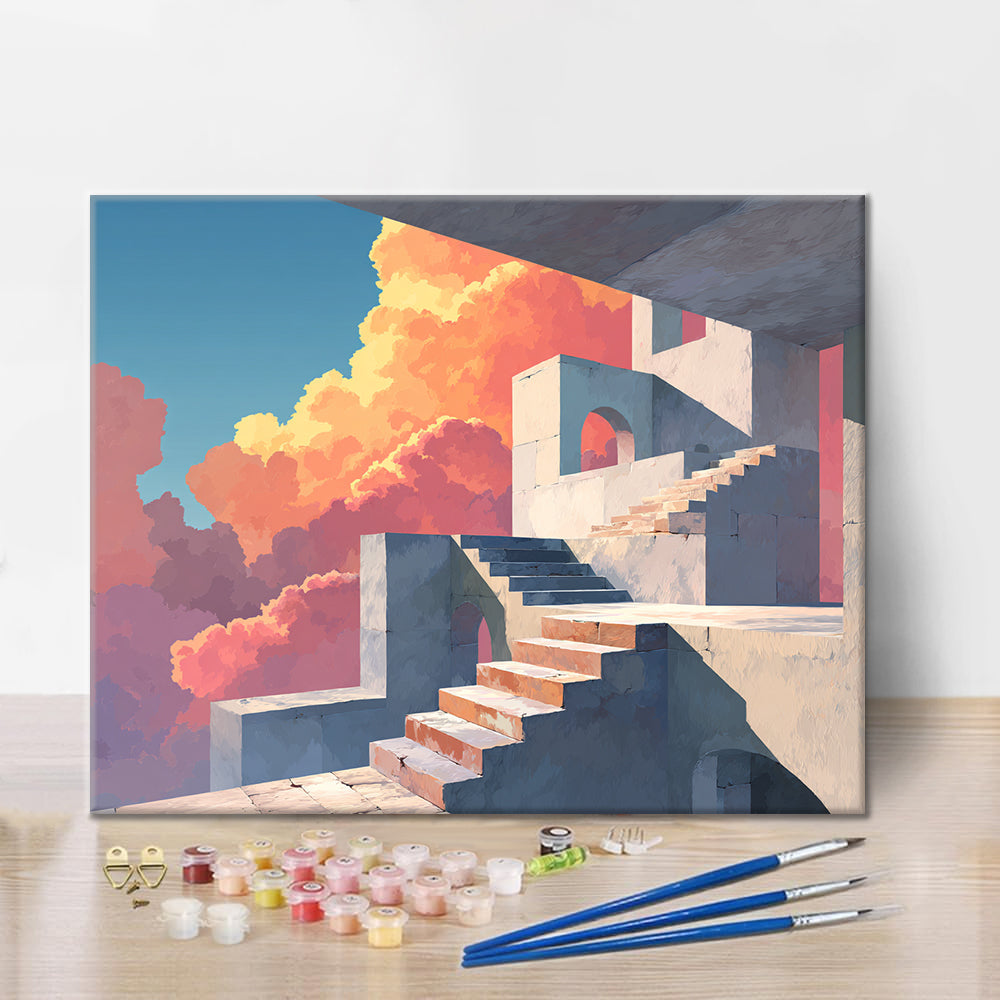 Stone Staircases - Paint by Numbers