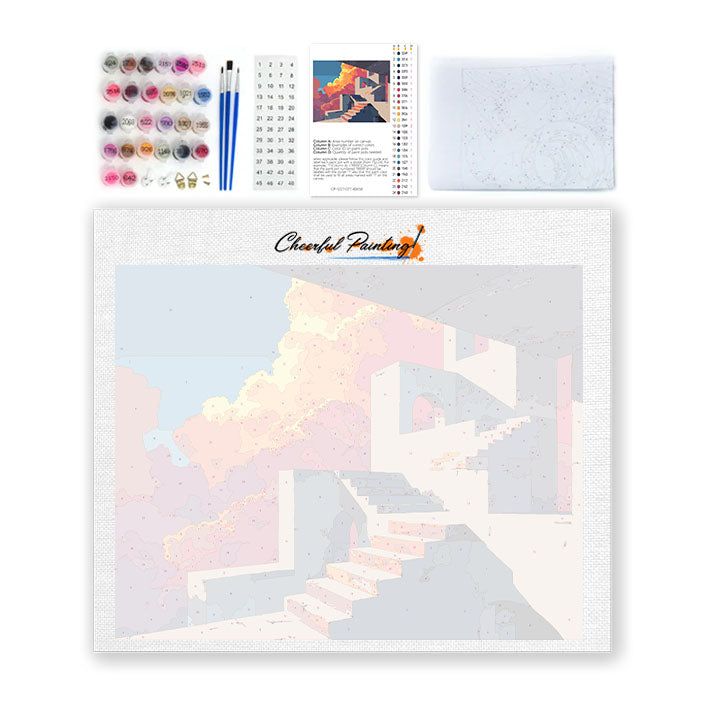 Stone Staircases - Paint by Numbers