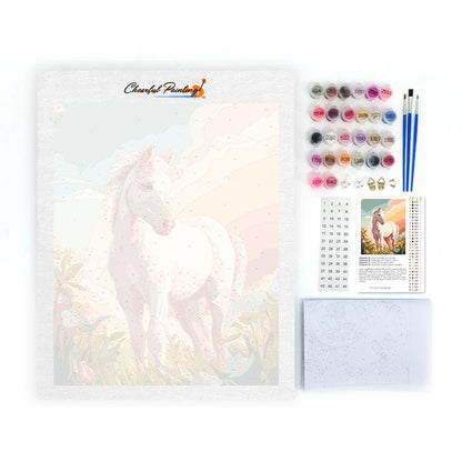 little white horse - Paint by Numbers