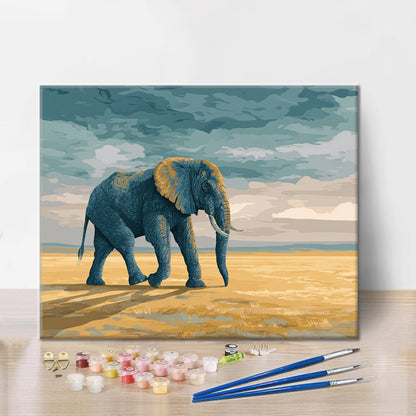 Walking Elephant - Paint by Numbers