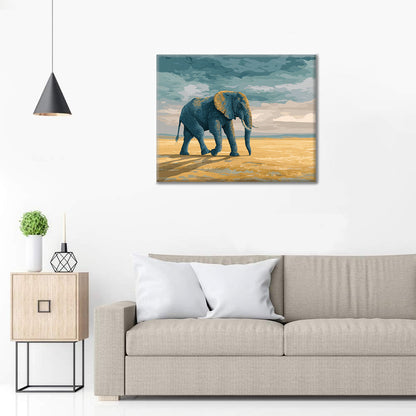 Walking Elephant - Paint by Numbers