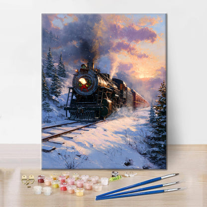 Winter Express - Paint by Numbers