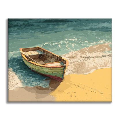 Wooden Boat - Paint by Numbers