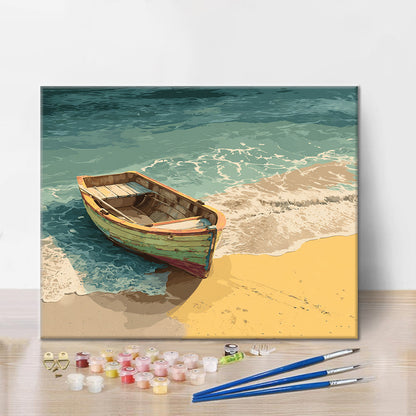 Wooden Boat - Paint by Numbers