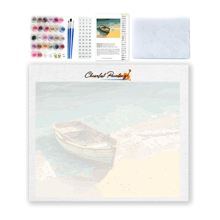 Wooden Boat - Paint by Numbers