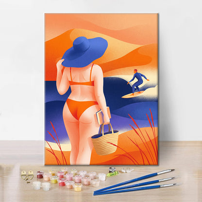 Bikini & Waves - Paint by Numbers