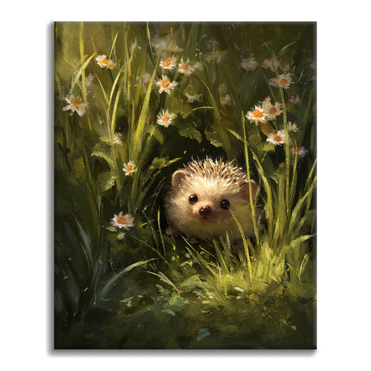 Floral Hedgehog - Paint by Numbers