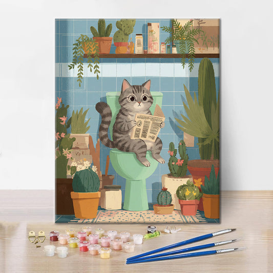 Kitty Reads - Paint by Numbers