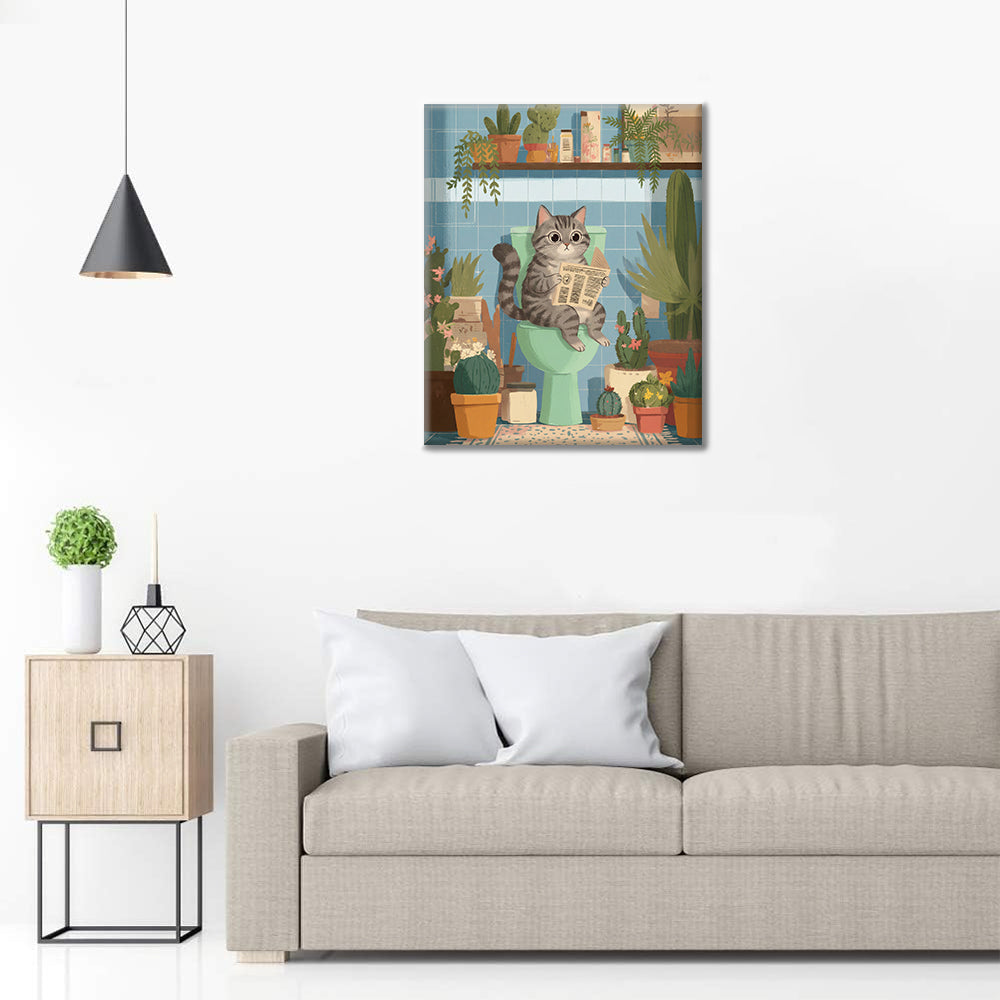 Kitty Reads - Paint by Numbers