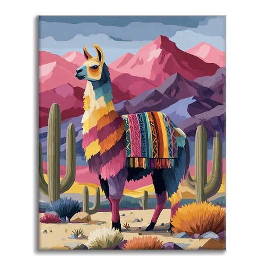 Llama Wearing - Paint by Numbers