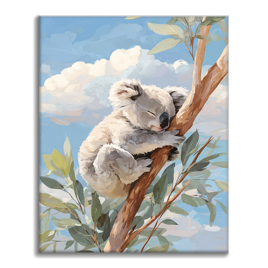 Resting Sloth - Paint by Numbers