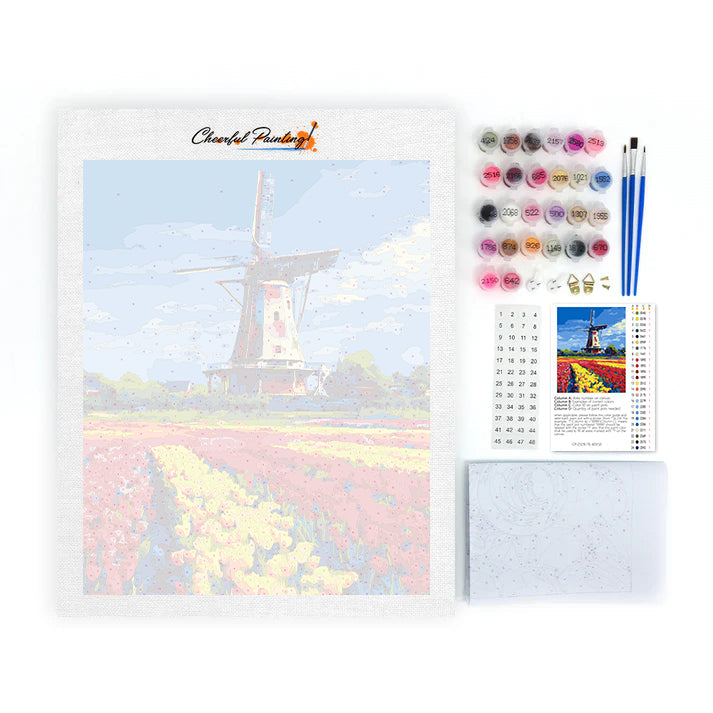 Tulip Windmill - Paint by Numbers