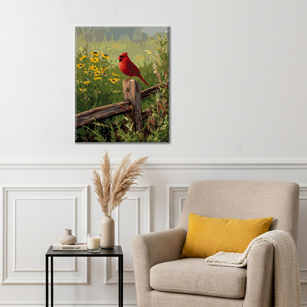 Country Cardinal - Paint by Numbers