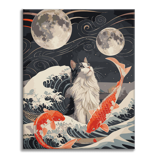 Feline and the Tide - Paint by Numbers