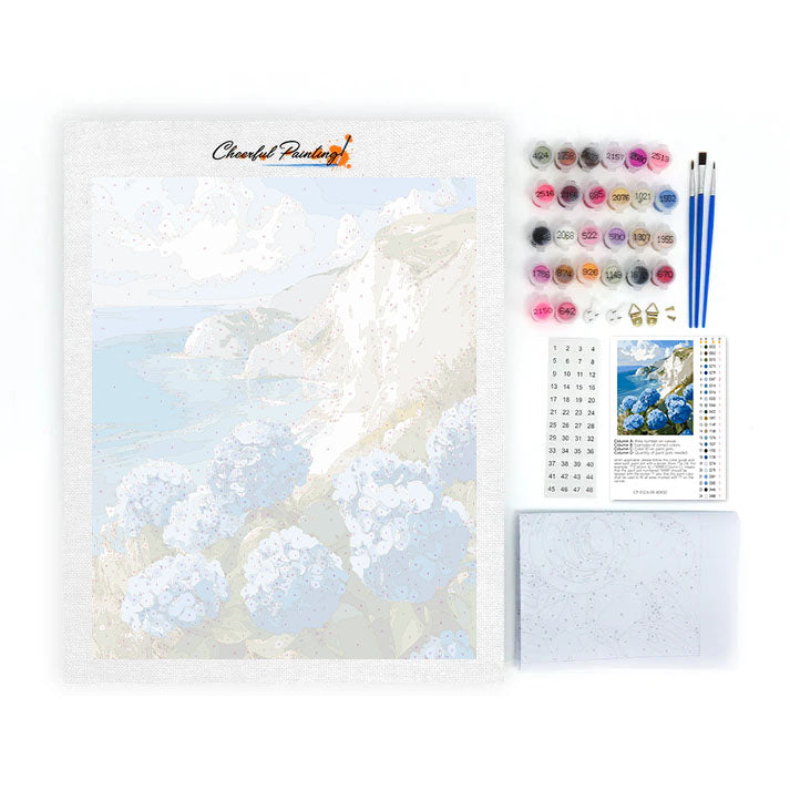 Hydrangeas by the Sea - Paint by Numbers