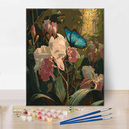 Orchids and Butterflies - Paint by Numbers
