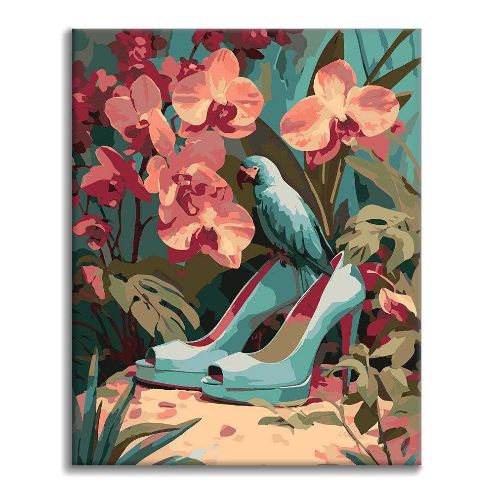 The Blue High Heels - Paint by Numbers