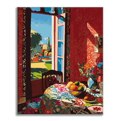 The Red Dining Room - Paint by Numbers