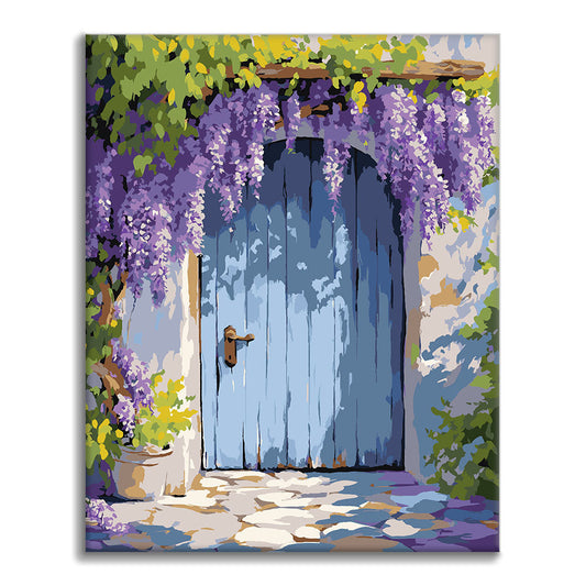 Wisteria Curtain Door - Paint by Numbers