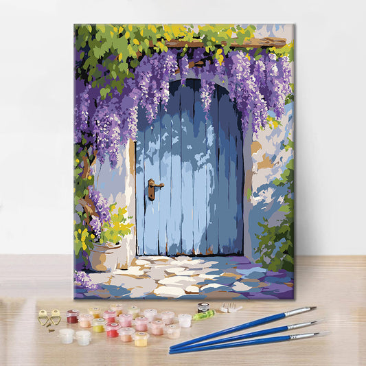 Wisteria Curtain Door - Paint by Numbers
