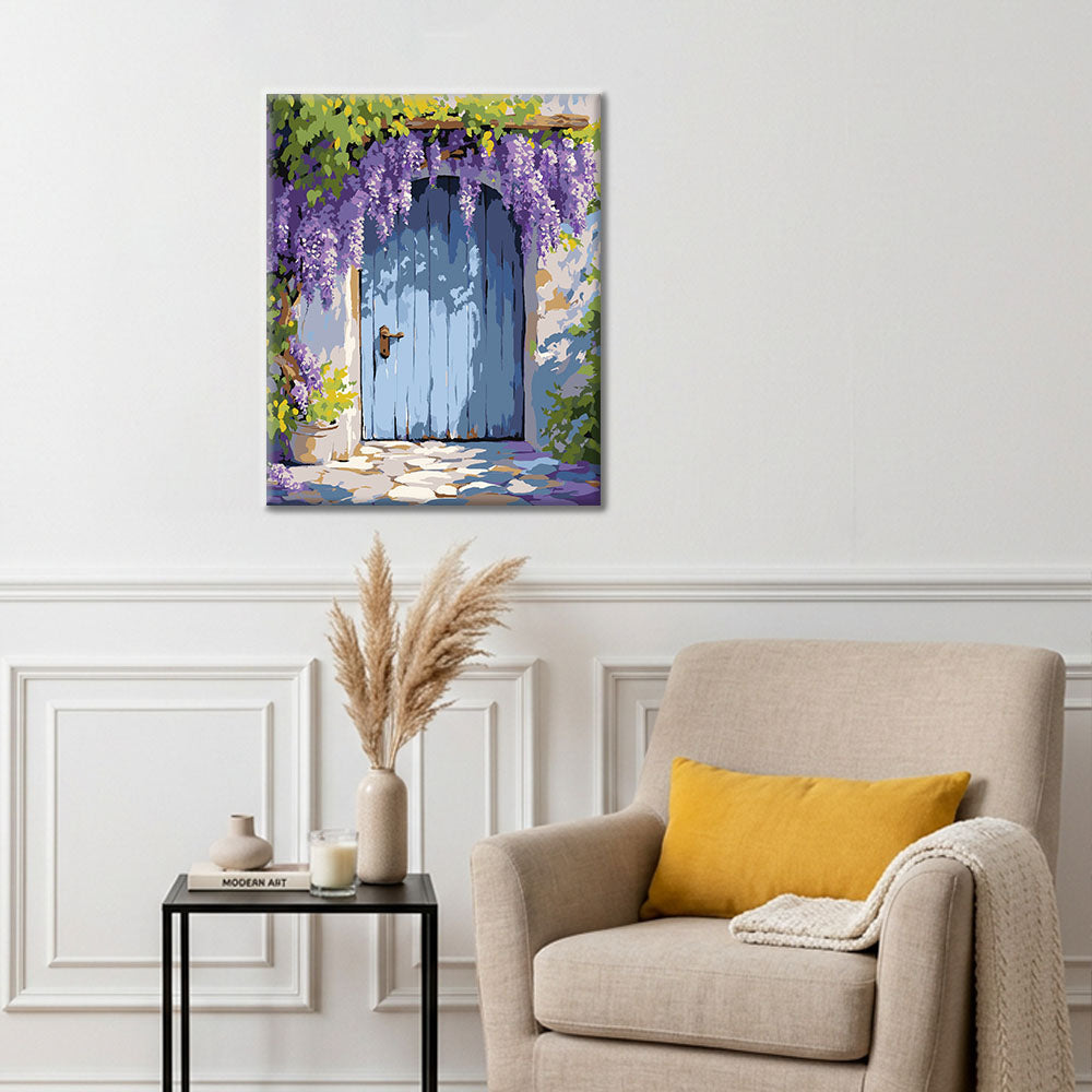 Wisteria Curtain Door - Paint by Numbers