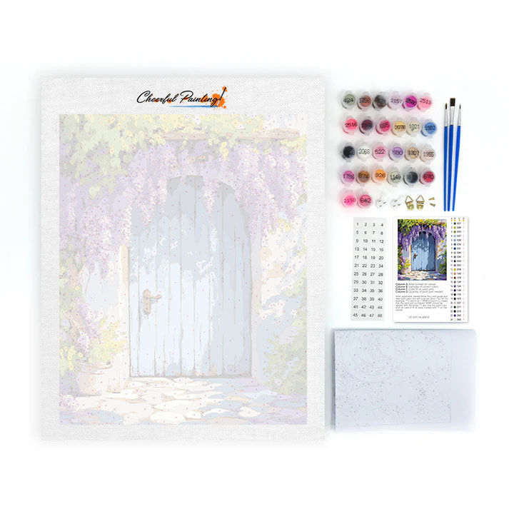 Wisteria Curtain Door - Paint by Numbers