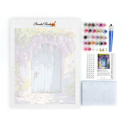 Wisteria Curtain Door - Paint by Numbers