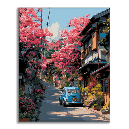 Blossom Street Car - Paint by Numbers