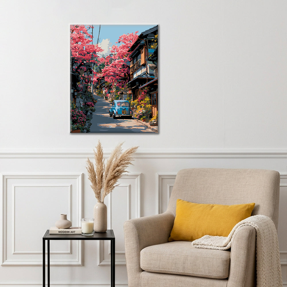 Blossom Street Car - Paint by Numbers