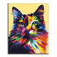 Colorful Cat Geometry - Paint by Numbers