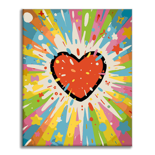 Cosmic Love Blast - Paint by Numbers