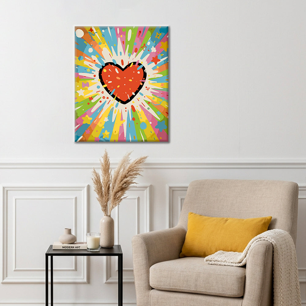 Cosmic Love Blast - Paint by Numbers