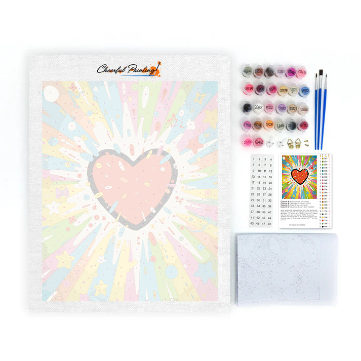 Cosmic Love Blast - Paint by Numbers