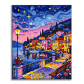 Moonlit Colorful Streets - Paint by Numbers