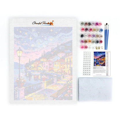 Moonlit Colorful Streets - Paint by Numbers